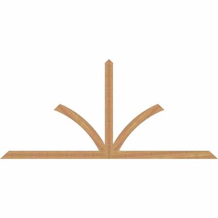 Ekena Millwork Richland Timber Gable Bracket, Western Red Cedar, 96"W x 44"H x 1 1/2"D x 3 1/2"F, 11/12 Pitch GBW096X44X0204RIC00SWR